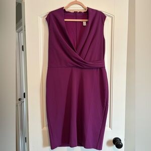 NWOT London Times Purple Sleeveless Dress - Size 12